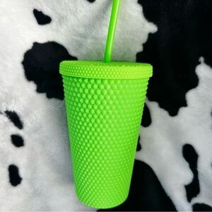 Starbucks Neon Green Textured Tumbler with Straw